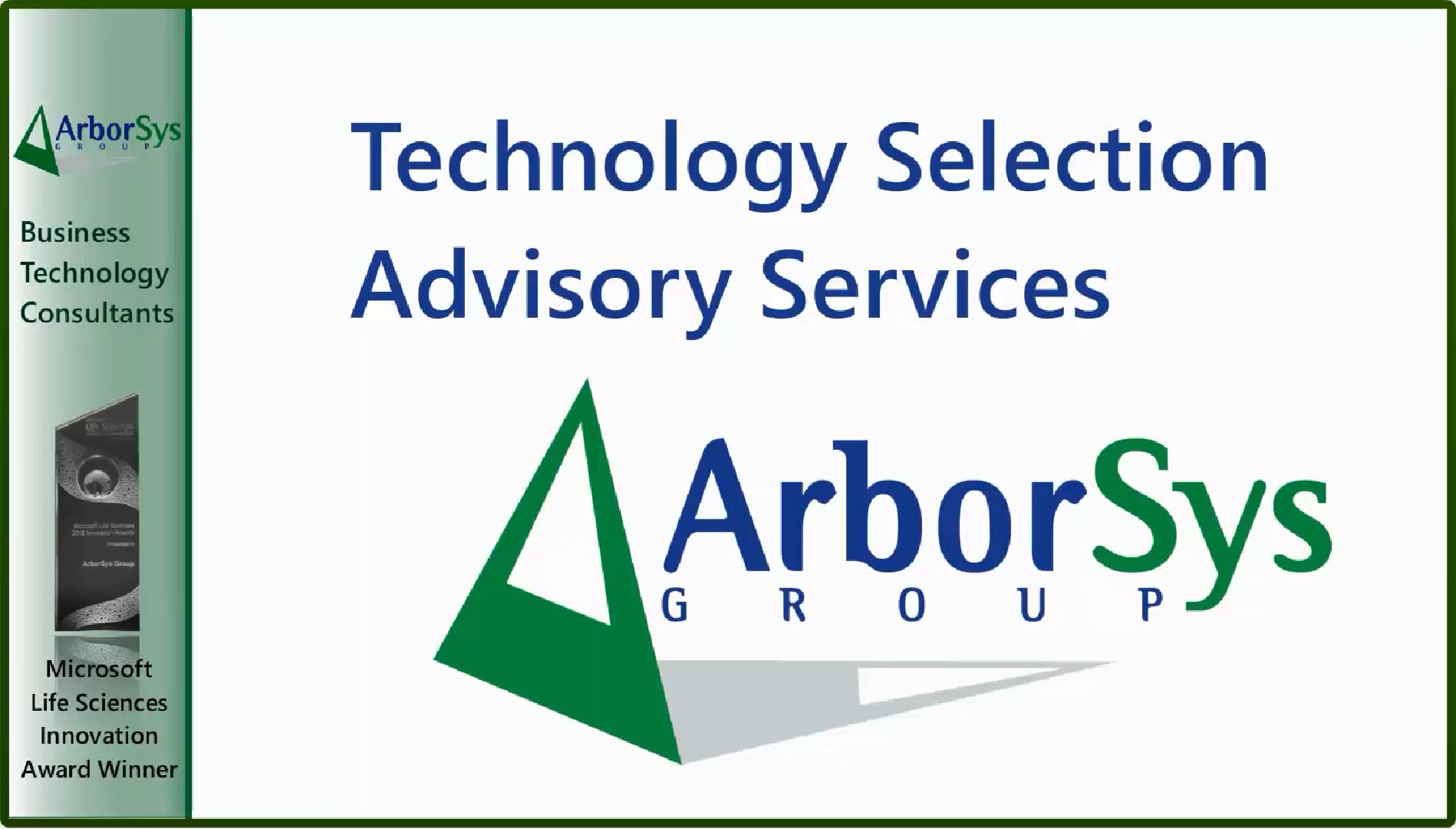 arborsys technology selection video